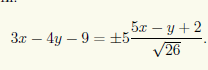 Формула для вычисления расстояния от точки до прямой